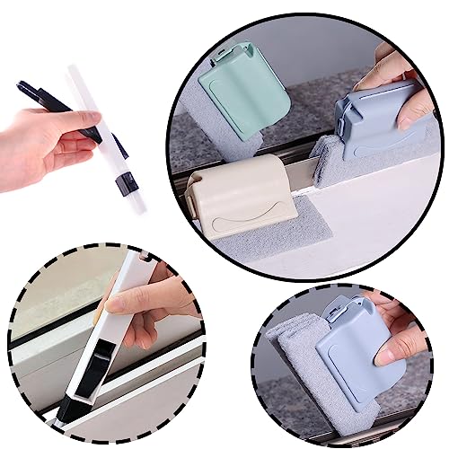 Csirnto Fensterrillen Reinigungswerkzeug 9 Stück Fensterreinigungsbürste Rillenreinigungsbürste Groß Reinigungsbürste für Fensterrillen für Saubere Fensternuten Türnähte und Ecken