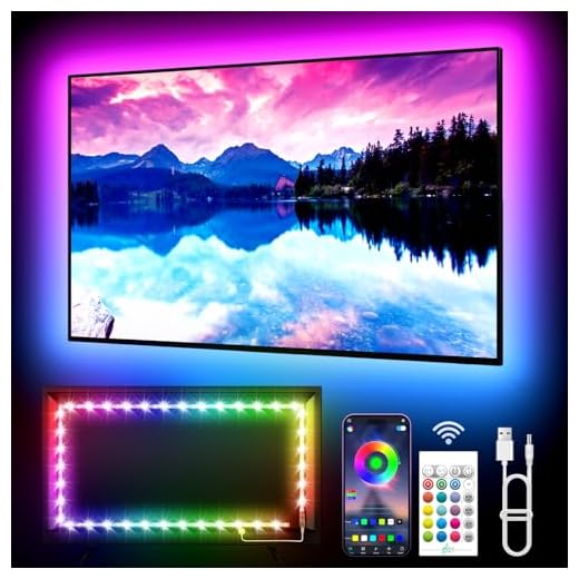 KANTUTOE LED TV Hintergrundbeleuchtung, 3m TV LED Streifen für 32-45 Zoll TV, RGB Led TV Lichter mit Musik Sync, Bluetooth APP & Fernsteuerung Lichtstreifen für Zimmer (9.84ft)