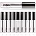 Coobbar 10ml 10pcs Empty Eyelashes Mascara Tube Vial Liquid Plastic Bottle Cosmetic Container With Black Cap