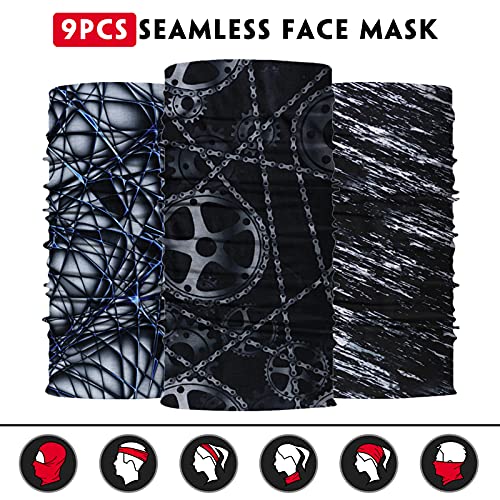 Image of Venswell Neck Gaiter Face Mask Men Women,Seamless Bandana Rave Face Cover Scarf Mask,Balaclava,Headband, Head Wrap,Headwear