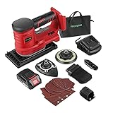 Cordless Multi-Function Detail Sander,YEEFERM 20V Sander with 5 different Sanders and 15Pcs Sandpape