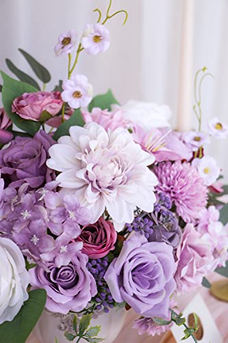 Udoula Lavender Artificial Flowers Combo Pack, Faux Lavender Flowers Wedding Combo Arrangement For Diy Wedding Bouquets Combo Arrangements Party Bridal Baby Shower Centerpieces #TOP6