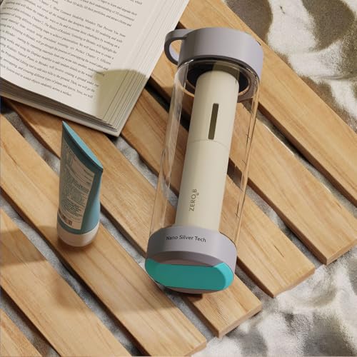 Image of Zero B H2Ohh Portable Water Filter Bottle - 600ml | Removes 99.9% Bacteria & Viruses | Durable TRITAN Material | Instant Purification | Eco-Friendly Travel & Fitness Bottle (GREY)