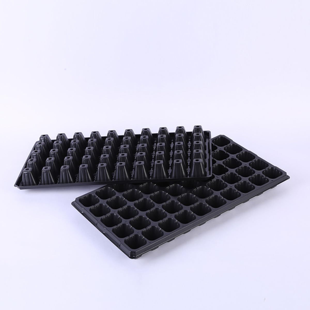 MAGICLULU 6 Bandejas de Germinación de Plantas de PVC Múltiples Ranuras para Vivero, Cultivo Interior y Trasplante, Ideales para Flores Pequeñas y Cactus