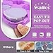 Walfos Silicone Flower Soap Mold,6 Cavities Different Flower Shapes Soap Mold BPA Free.Perfect for Homemade Craft Soap,Ice,Mousse,Cake,Jelly,Chocolate.(2pcs Purple)