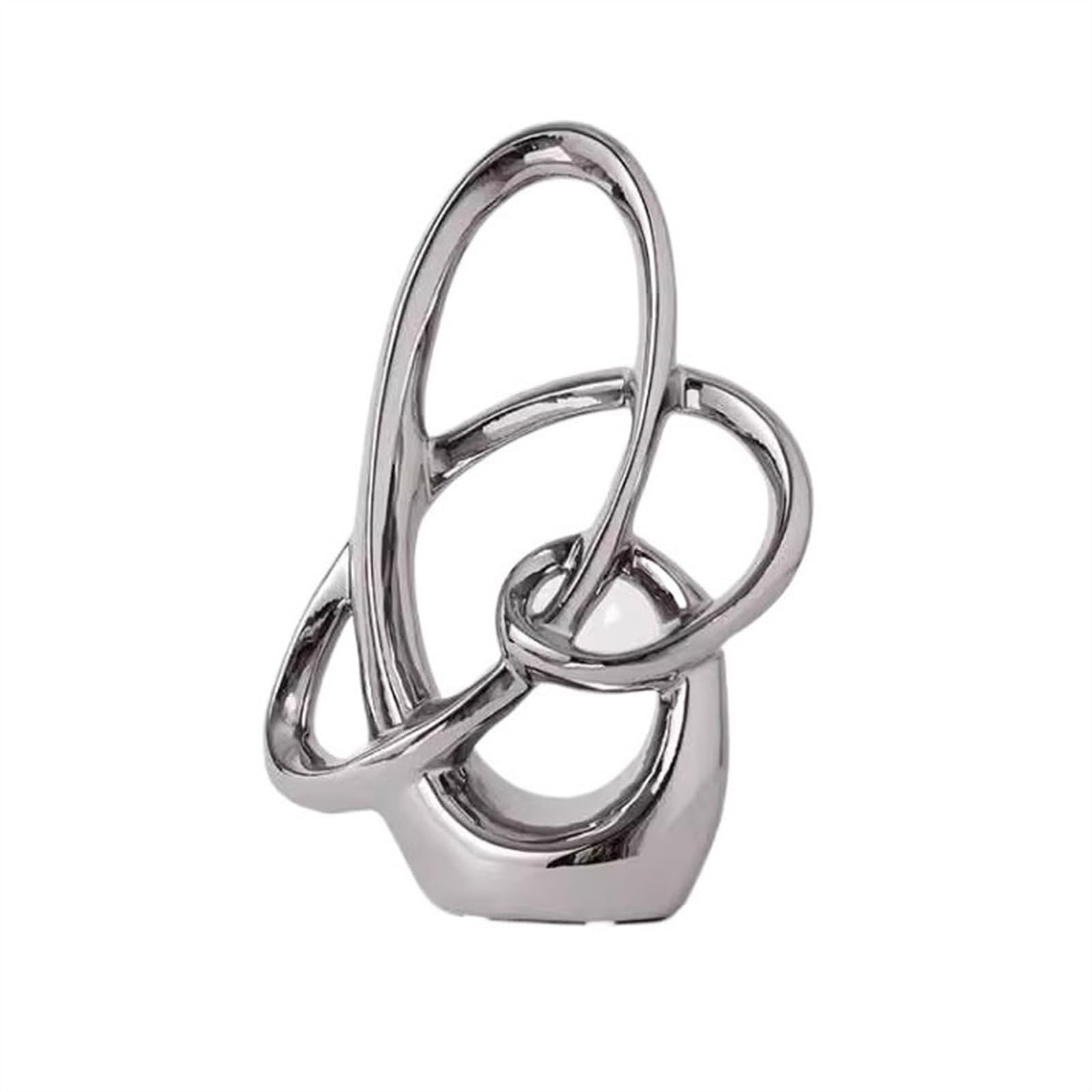 ZENY896V Sculptures Ceramic Desktop Decorations Circle Ornaments Office Crafts Furnishings Decor(Large)