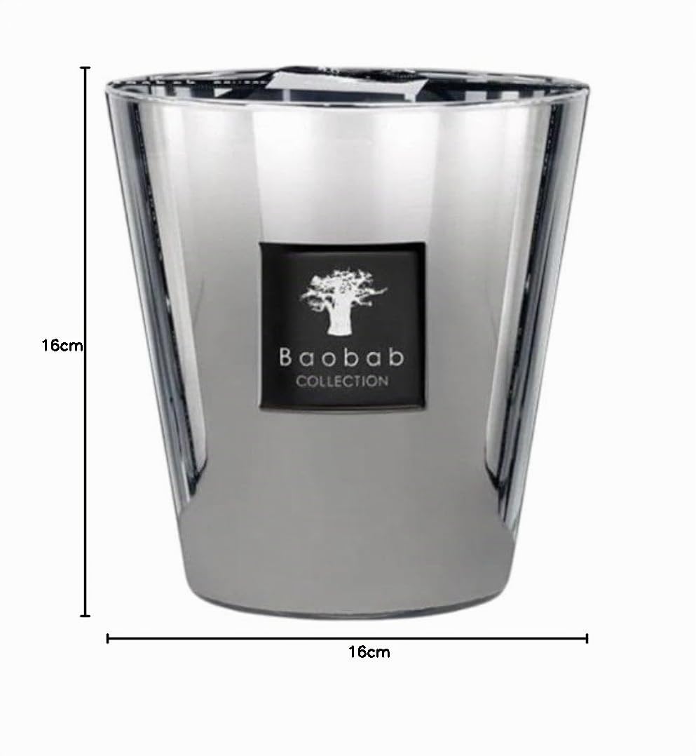 Baobab MAX 16 Platinum - Vela de Cera (16 cm, 16 x 10 x 16 cm)