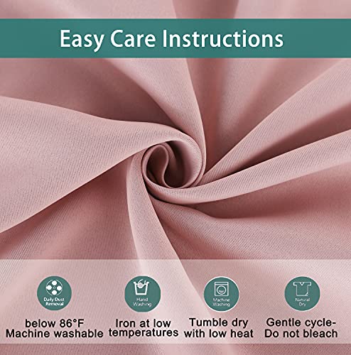 Bonzer Mix And Match Curtains - 2 Pieces Branch Print Sheer Curtains And 2 Pieces Blackout Curtains For Bedroom Living Room Grommet Window Drapes, 54X63 Inch/Panel, Blush, Set Of 4 Panels #TOP7