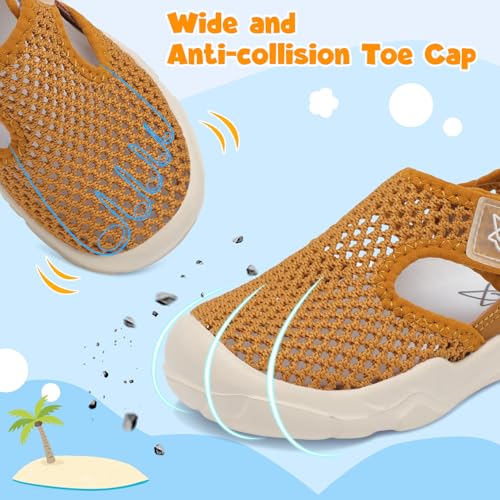 LeIsfIt Toddler Sandals Boys Girls Wide Sandals Kids Water Sandal Shoes Lightweight Barefoot Summer Shoes for Beach Swim2