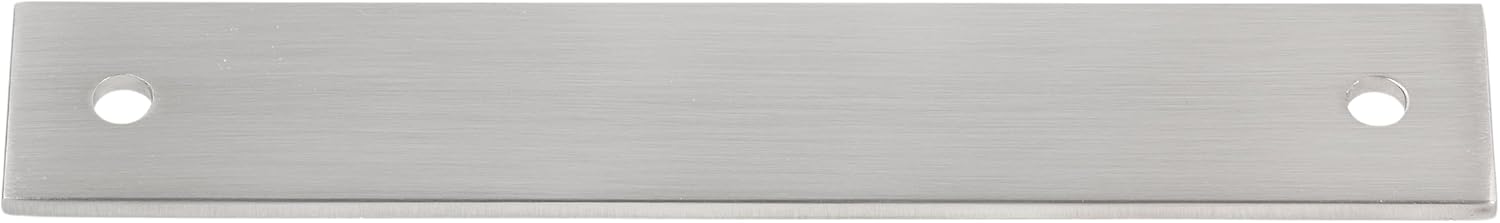 GlideRite 6" Squared Backplate 5-1/16" 128mm Center-Center, Satin Nickel - 6342-128-SN-10