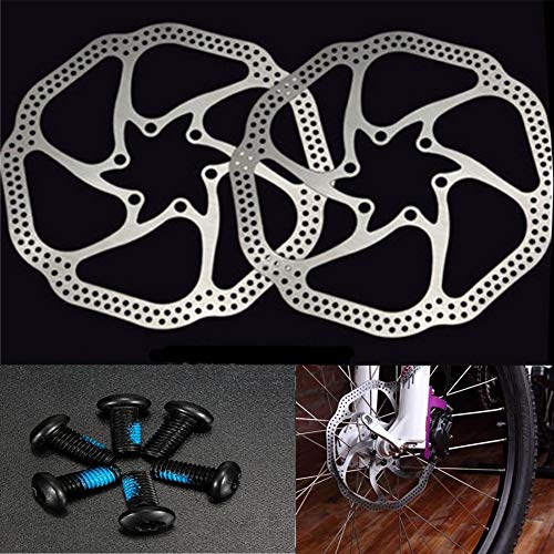 180Mm Disc Brake Rotor With 6 Bolts Stainless Steel Bicycle Rotors Fit For Road Bike, Mountain Bike, Mtb, Bmx ( Stainless Steel, 2Pcs) #TOP5