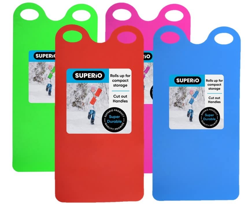 Superio Snow Slider Mat, Flexible Snow Sled Flying Carpet, Roll up Sleds for Kids 36" Lightweight Plastic Snowboard Sled