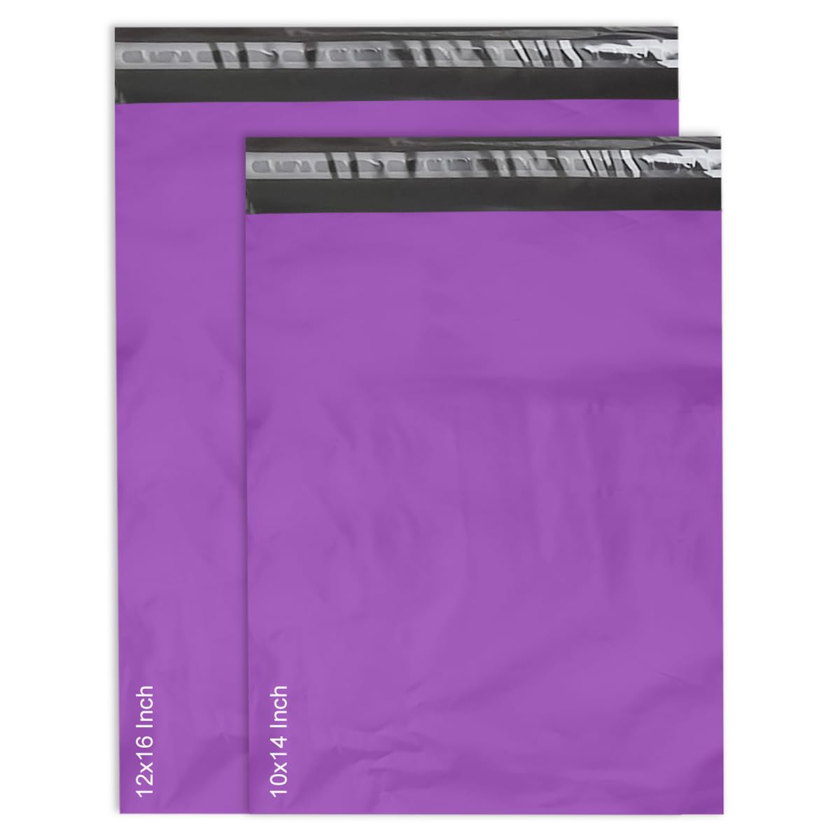 JeeJaan® 50 Pcs Mixed Purple Mailer 2 Sizes 25 from Each 10 X 14 and 12 X 16 - Poly Postal Self Seal Bags - Ship Your Valuables with Our Durable and Secure Mixed Purple Mailing Bag — image 1