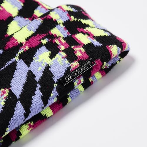 Spyder Girls Check Floral Beanie Hat3