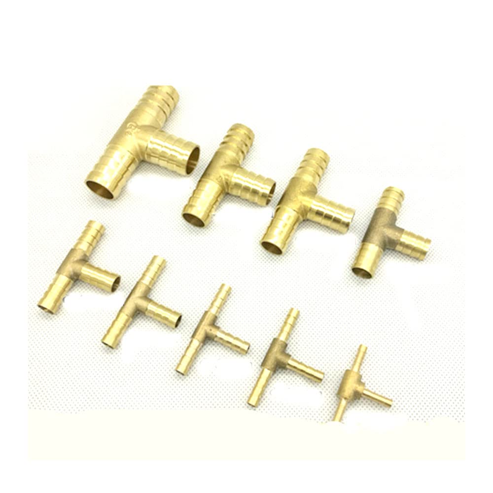 ezqnirk 1PCS Brass Barb Pipe Fitting Connector for Hose Copper Pagoda Water Tube Fittings,T,OD 4mm