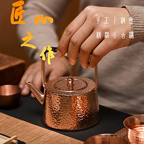 Premium Copper Teapot For Stovetop, Handmade Solid Copper Teapot Kettle Stovetop Teapot Thick Engraved Copper Teapot Kettle Hammered Stovetop Teapot, Friendly To Everyone #TOP4