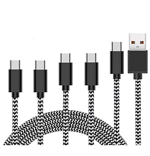 Type C Cable, 5 Pack (3/3/6/6/10FT) Android Phone USB C Type C Fast Charger for Motorola G9 G8 G7 Power/Edge 5G UW/Edge/G Play/G Power/G Stylus 2022 2021/One 5G UW ace/G Pure/X4 Z Z2 Z3 Z4