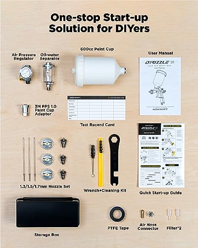 Inokraft IK01201001 D1 Lvlp Air Spray Gun Premium Kit, Easy To Use, Paint Gun For Cars & House Diy Painting, 1.3/1.5/1.7Mm Nozzles, With Paint Sprayer Accessories thumb #5