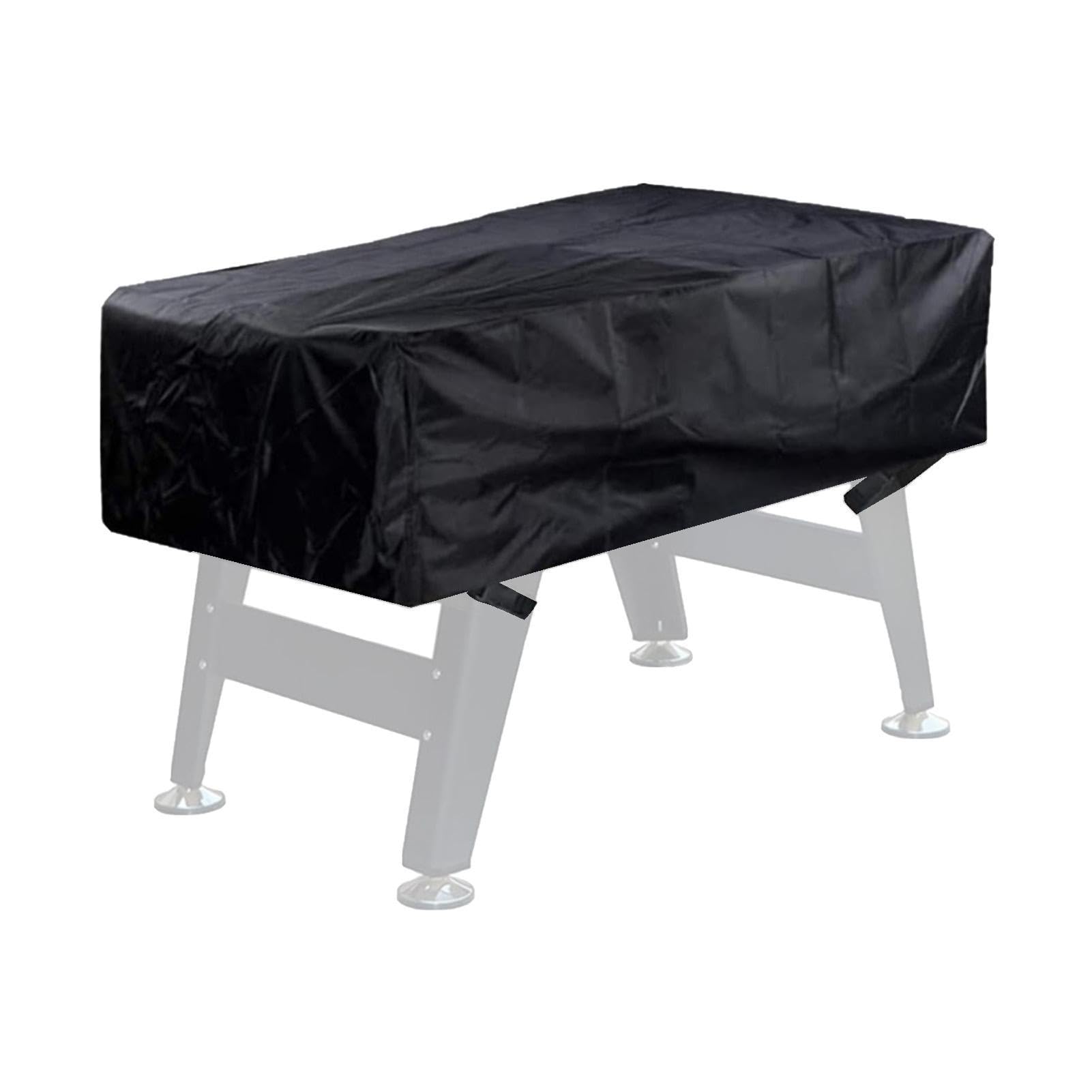 BOREK Copertura per biliardino impermeabile, pieghevole, protezione per biliardino, copertura rettangolare per biliardo, resistente all'umidità, tessuto Oxford rivestito in argento 210D, Nero