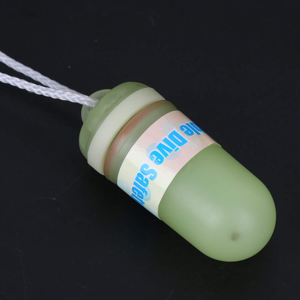 QD-924 Kunststoff Nacht Diving LED-Signal Licht Unterwasser wasserdichte fluoreszierende Beleuchtung mit Lanyard (Grasgrün)