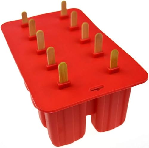 Molde para paletas de silicona de grado alimenticio 410 cavidad hecha en casa molde para paletas de cocina sin BPA, congelado helado helado (10
