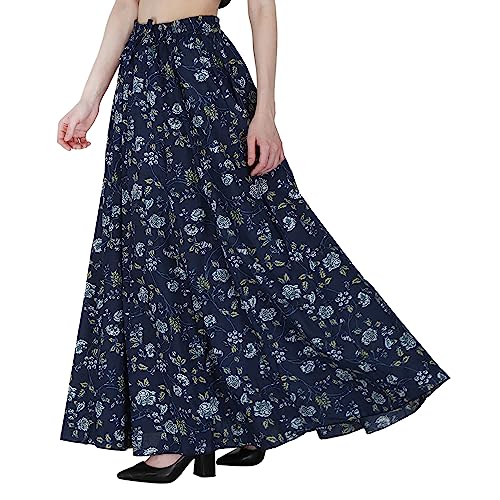Image of Sttoffa Cotton Printed Women Wear Maxi Long Skirt 40 inch inch Full Length