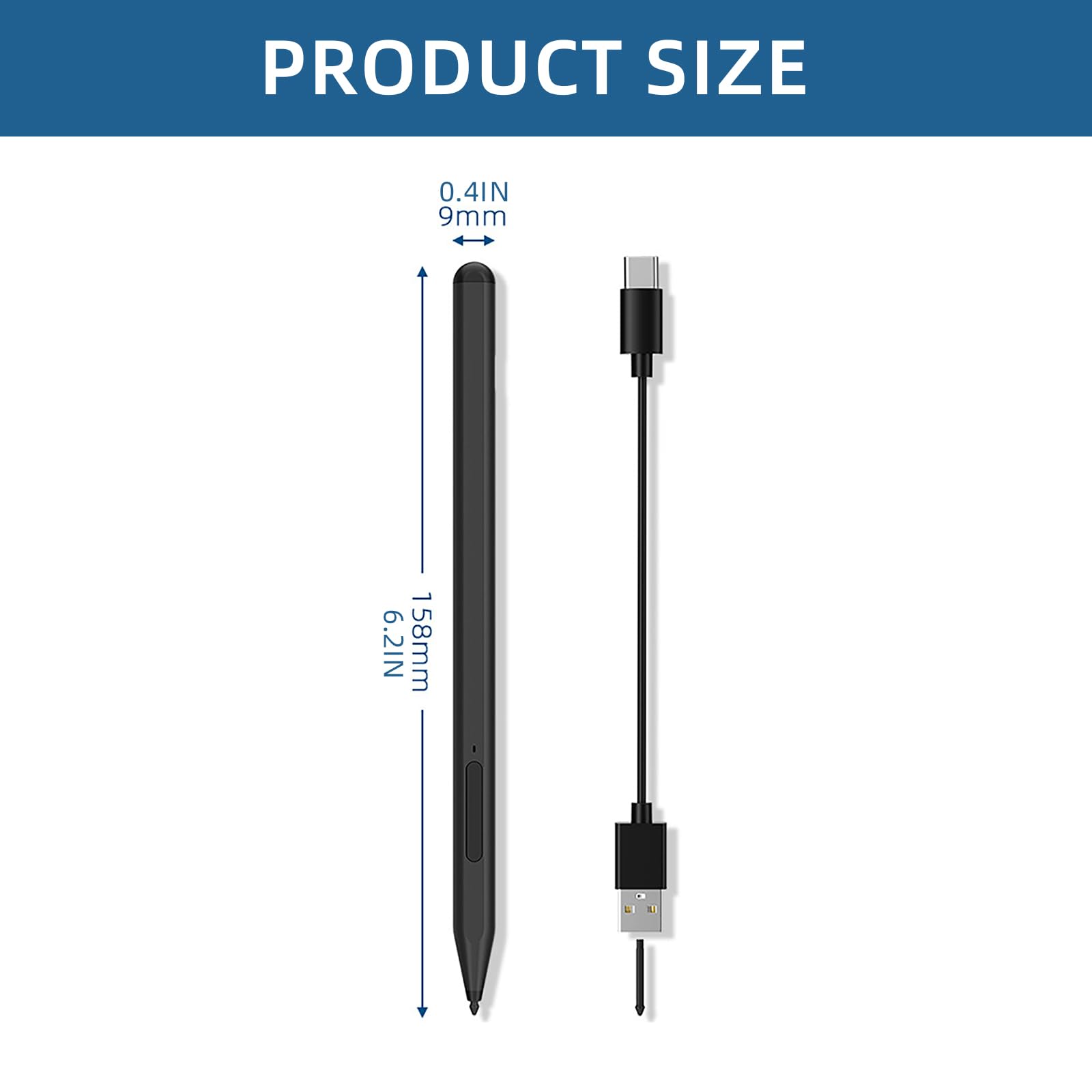 Penna stilo ricaricabile per Go/Laptop/Book Connection1024Pressure Sensitivity Digital Pen