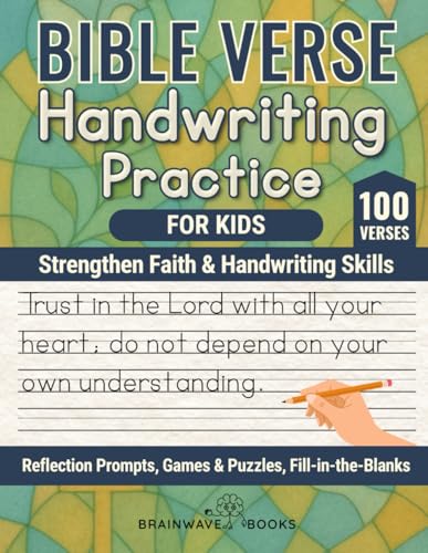 Bible Verse Handwriting Practice For Kids: Strengthen Faith and W...