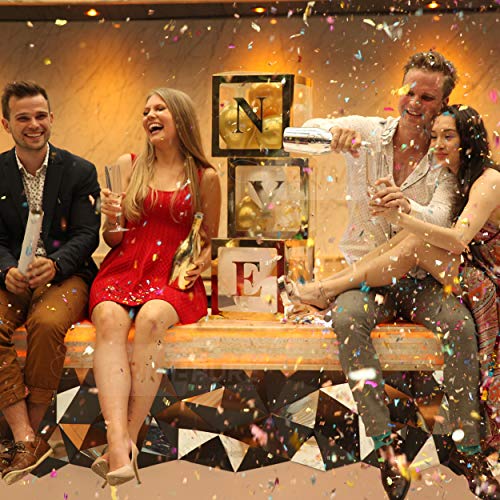 PRIMEPURE Premium Party Confetti Cannon - Set of 4- (Includes Streamer Cannons and Confetti) for Birthday, Graduation, New Years Eve, and Any Other Party or Celebration