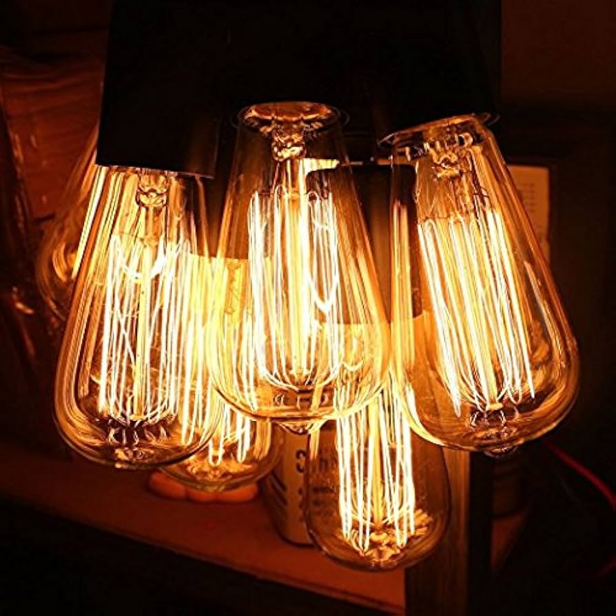 Amazon | エジソン電球 60W E26口金 ST64 1個入り ヴィンテージ