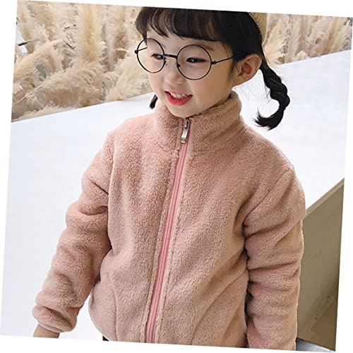 LIFKOME 1pc Fleece Children's Coat Kid Clothes Girl Coat Children Outerwear Girl Clothes Coral Fleece Coat Kid2
