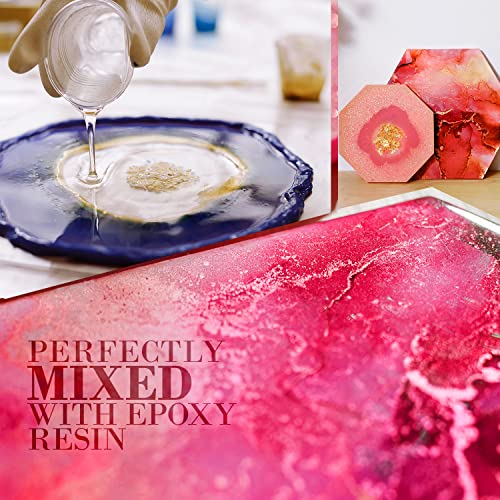 Rose Pink Mica Powder For Epoxy Resin 100G / 3.5Oz. Sealed Bag - Techarooz 2 Tone Resin Dye Color Pigment Powder For Lip Gloss, Nails, Colorant For Slime Bath Bombs Soap Making & Polymer Clay #TOP3