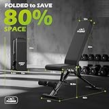 FLYBIRD Hantelbank, verstellbare Krafttrainingsbank für Ganzkörpertraining mit schnellem Zusammenklappen – Version 2021 Workout with Fast Folding- 2021 Version - 7