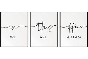 In This Office We Are Team - Minimalist Office Quotes Art