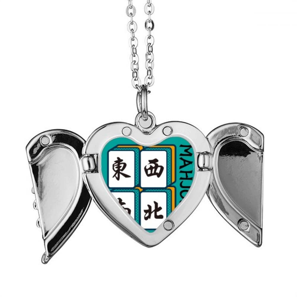 Game Orientation North South East West Angel Wings Necklace Pendant Fashion Gift