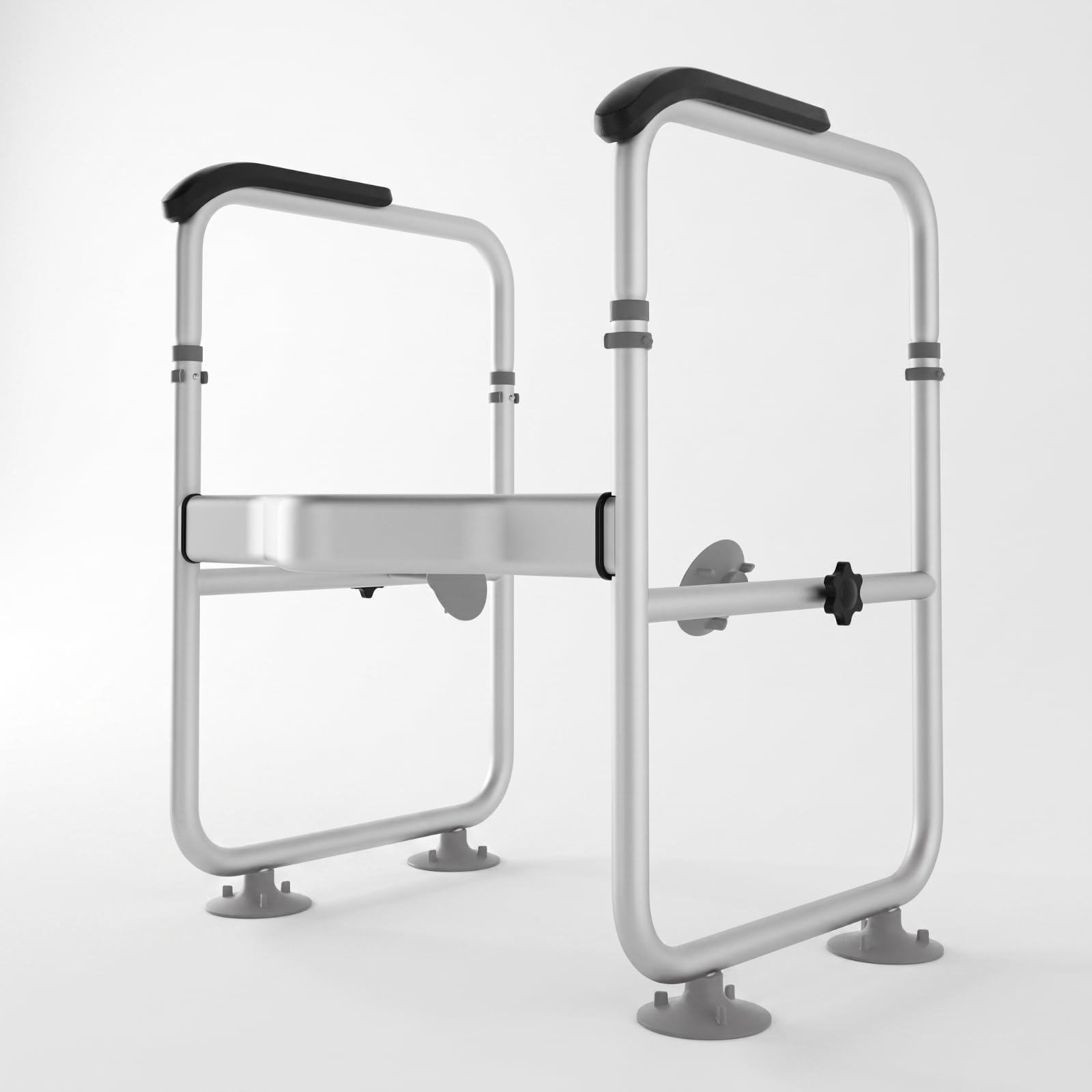 Gralara Supporto WC con Ventose Regolabile Telaio di Ergonomico Ausilio Bagno per Persone di Età Avanzata