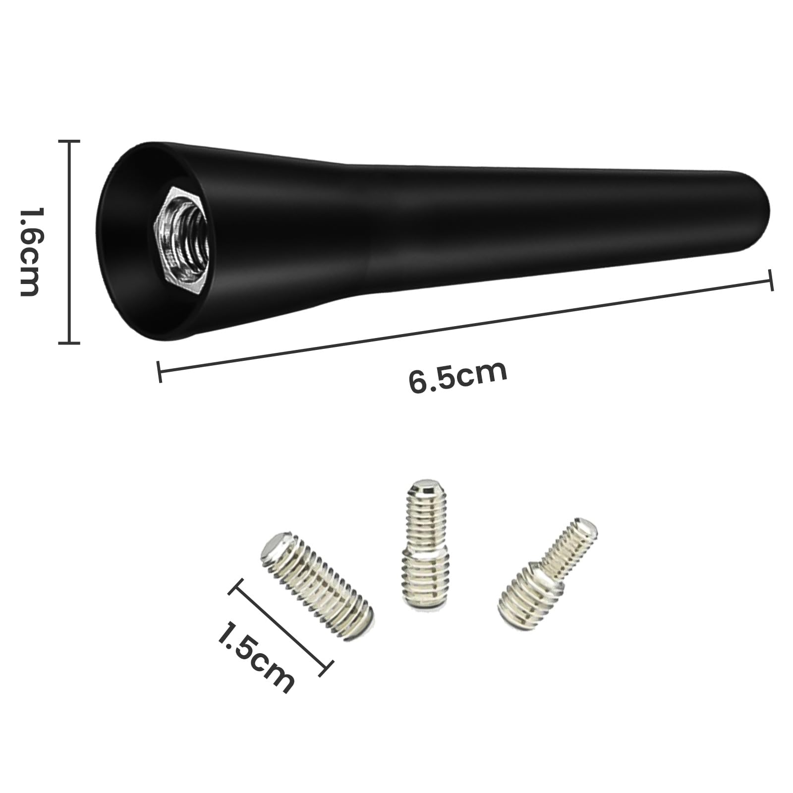 2PCS 6.5cm Mini Antenne Voiture Courte,FM/AM Tige D'antenne