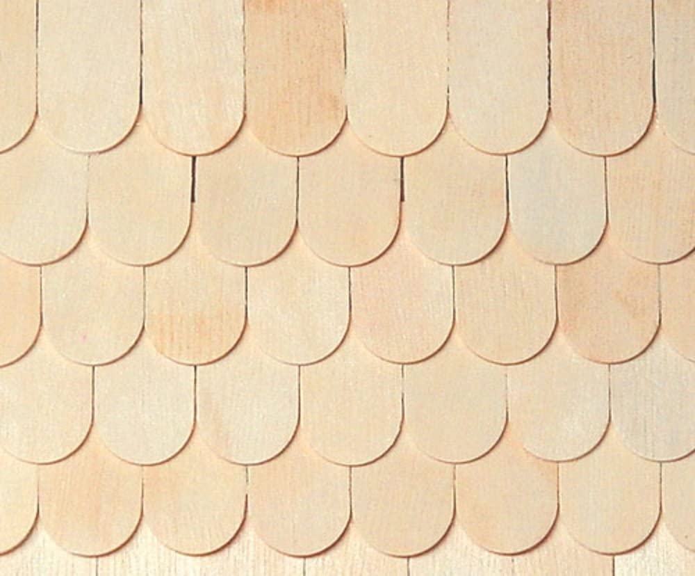 Perfect Stix Dollhouse mini Fish Scale Wooden Shingles. Pack of 100 Count