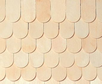 مثالية Stix Dollhouse Mini Fish Scale القوباء المنطقية الخشبية. عبوة 100 كونت   