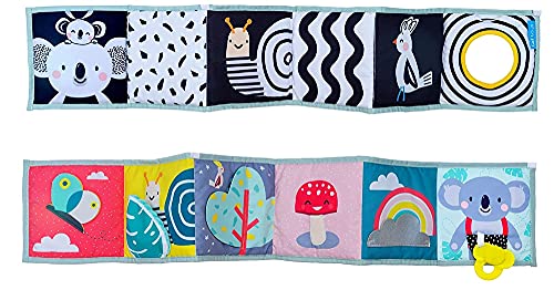 Baby Steps Koala Pram High Contrast Baby Book | Touch Crinkle | Cloth Book | Early Learning Carseat Toys, Tummy Time Toys, Baby Mirror, Teether, Best Newborn Gifts for Toddlers, Infants