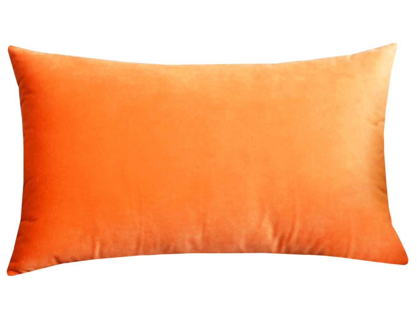 Lutanky Orange Cushion Cover 40 x 60cm Velvet Rectangle Throw Pillow Cover Soft Long Pillowcases Cushion for Sofa Couch Home Decoration