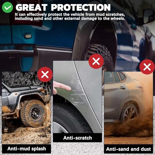 Guardabarros coche Ford F-150 2021, protector contra salpicaduras ruedas delanteras traseras 6