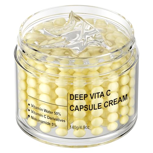 OUPEICHARM Deep Vitamin C Capsule Face Cream,Moisturizer Capsule Facial Cream,Hydrating Night Face Cream Skincare 4.9 OZ