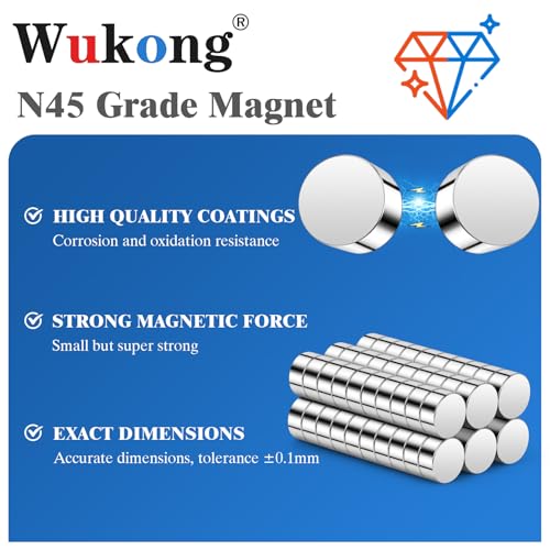 Wukong Tiny Magnets 8x3mm, Silver, 8 x 3 mm | 60 Pack - Image 4