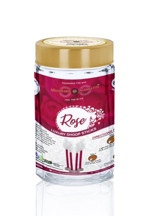 Rose Luxury Dhoop Sticks (150gm) Organic and Non-Toxic for Festivals, Daily Pooja, Meditation, Stress Relief, Yoga, Home Fragrance.-image-43