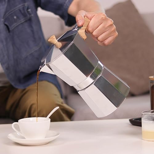 Miniatura 7 de wedrink Máquina de café expreso para estufa de 12 tazas de aluminio Moka Pot Percolator