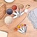 Measuring Cups and Spoons Set, 10 Pieces Nesting Measure Tools, Kitchen Essentials Gadgets with Stainless Steel Handle for Dry & Liquid Ingredient, Pink