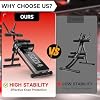 Bigzzia Ab Machine, 5-in-1 Adjustable Ab Workout Bench Core Abdomen Trainer for Stomach Workout, Crunch Machine Exercise Equipment for Home Gym - Sit UP, Push UP, Leg Press, Glider, Roman Chair, 330lbs Capacity