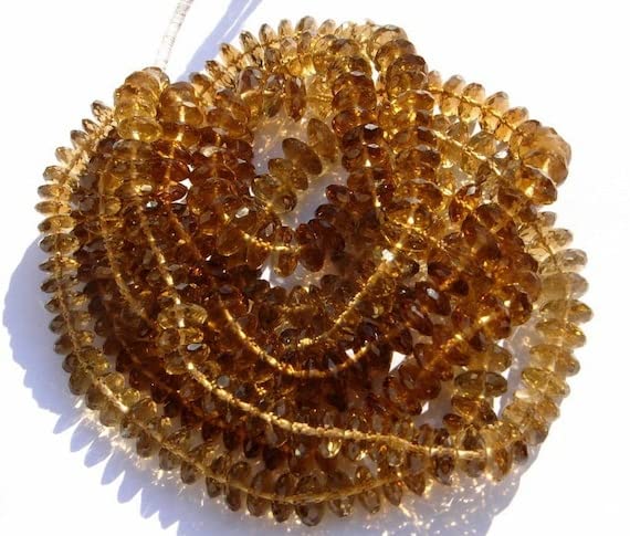 Quartz bière en rondelles facettées pour fabriquer vos bijoux d'été