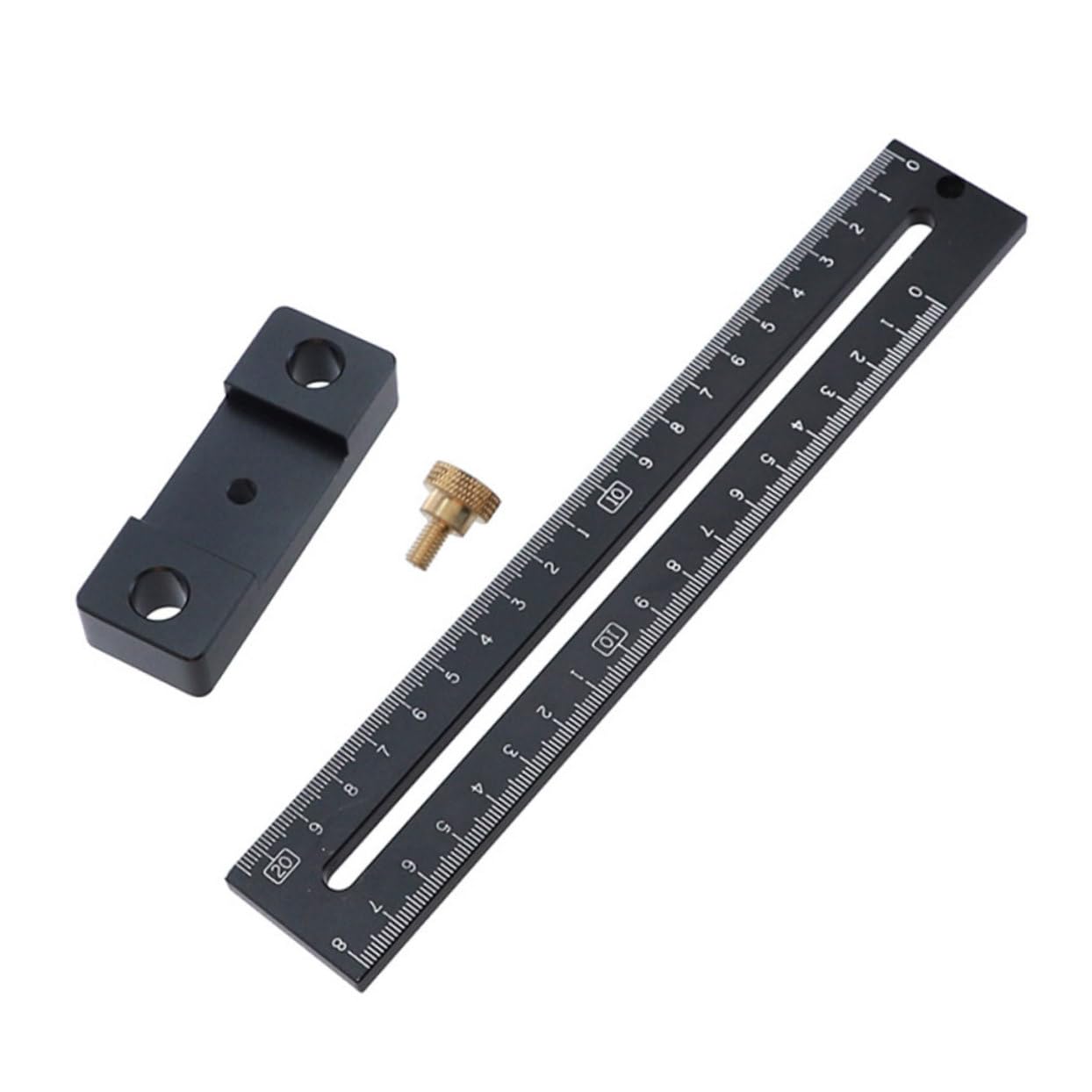 Yardenfun Easy Scribe Line Drawing Marking Gauge Scribing Ruler T Ruler Limit Marking Device Book Folding Ruler Tool Easy Sctibe Woodworking Scribe Incra Bevel T-Shaped Ruler